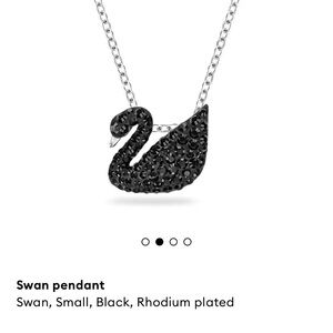 Swarovski Black Swan Pendant Necklace
